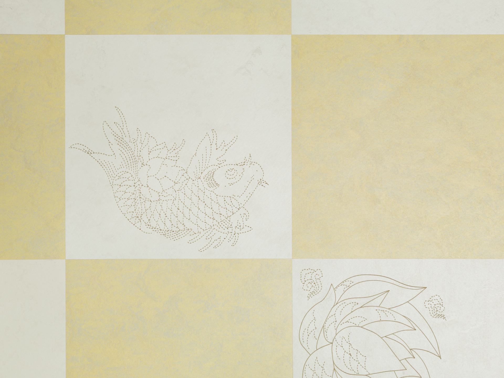 Vloerbedekking met gravure