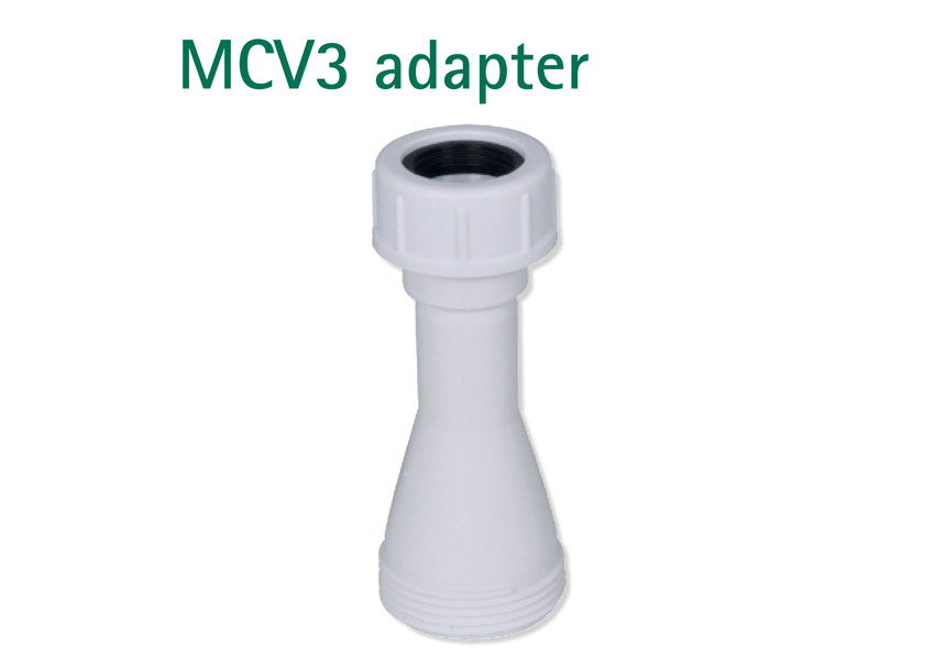 MCV3 adapter bij McAlpine MacValve sifon zonder waterslot