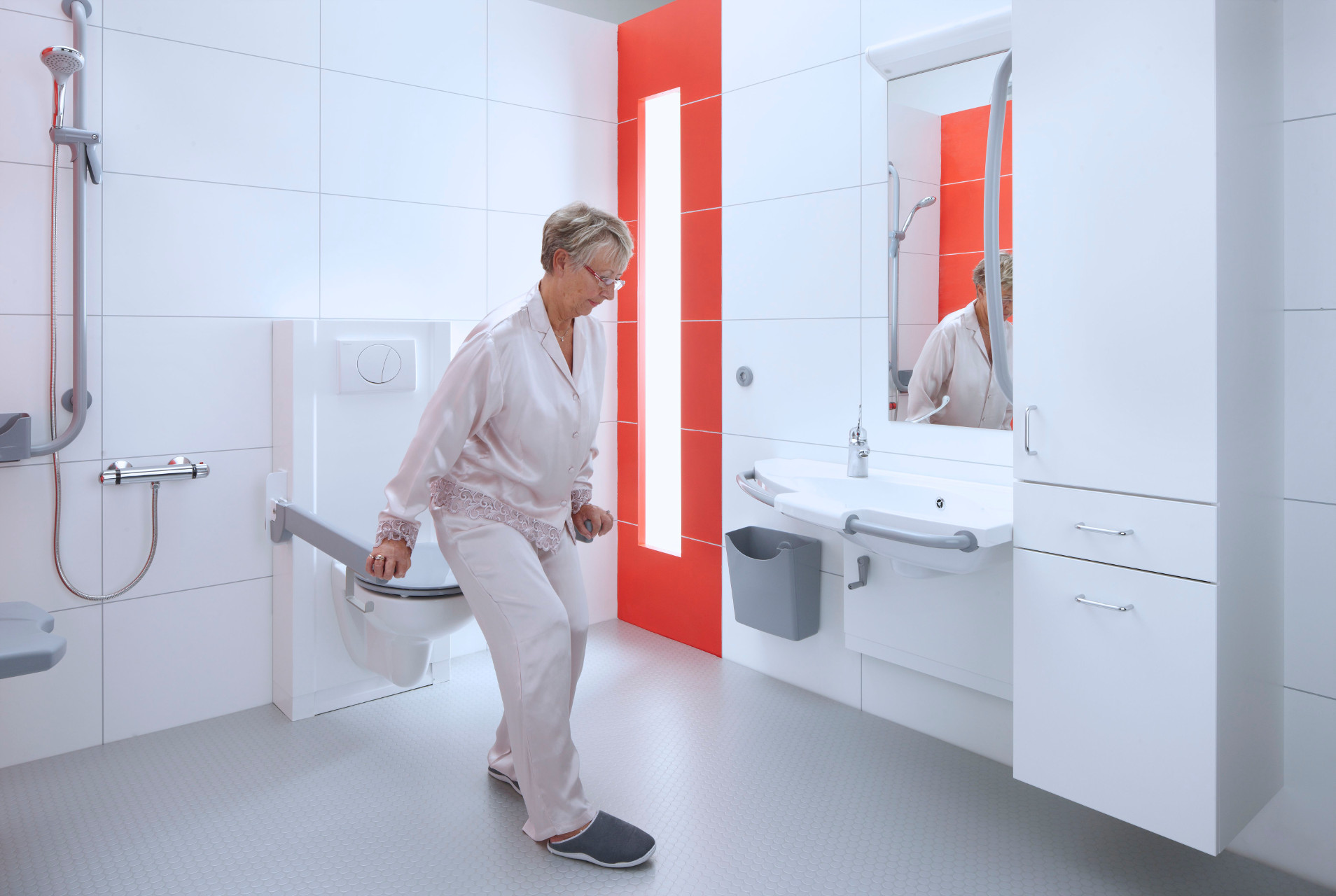In hoogte verstelbare wc van Bano In hoogte verstelbare wc van Bano