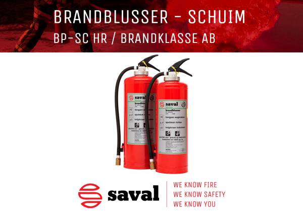 Saval brandblussers B6P-SC-HR / B9P-SC-HR schuimblusser