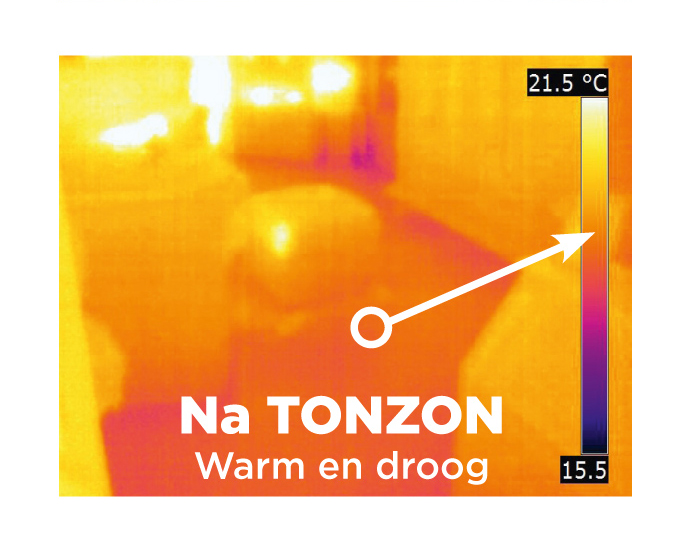Ná TONZON: warm en droog