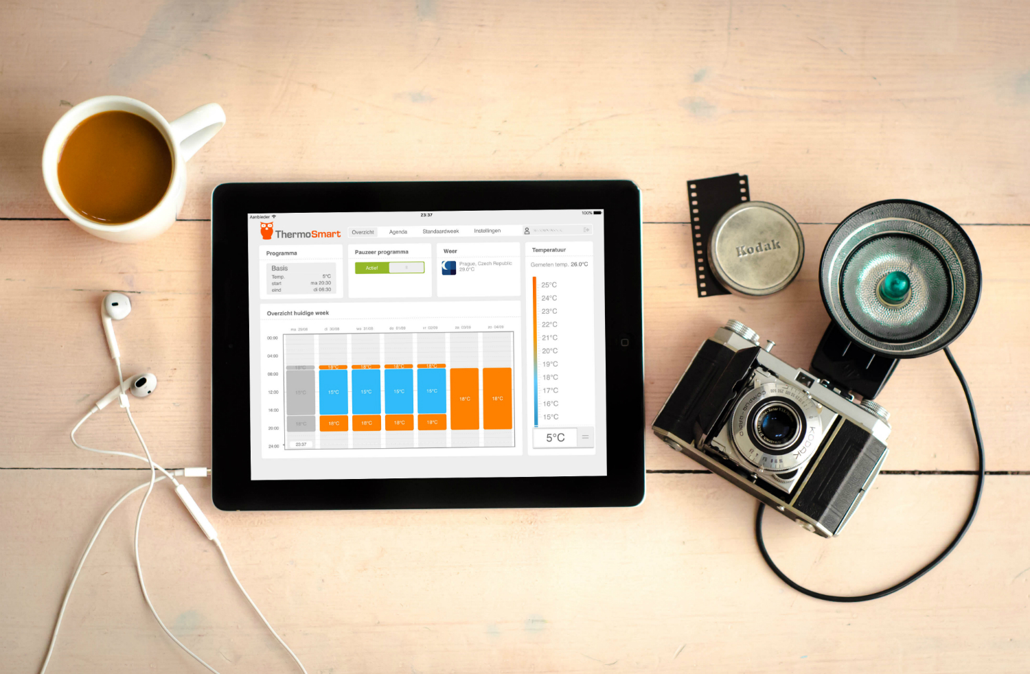 ThermoSmart V3: inzicht in verbruik op iPad ThermoSmart V3: inzicht in verbruik op iPad