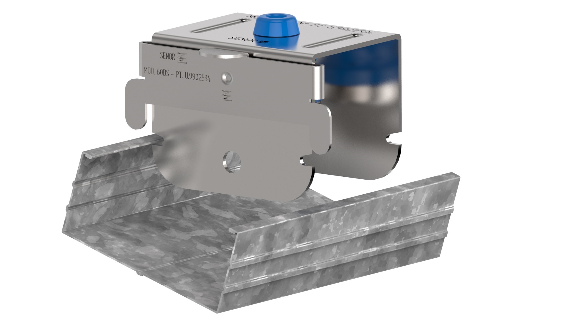 No Decibel plafond geluidsdemper blauw geschikt voor dubbele gipsplaat