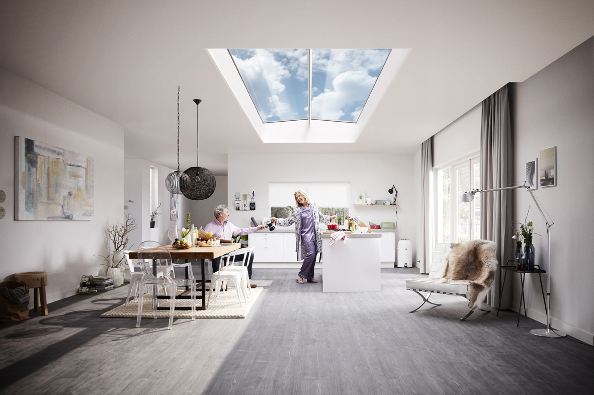 Luxlight Illumy Design - groot en elegant platdakraam Luxlight Illumy Design - groot en elegant platdakraam