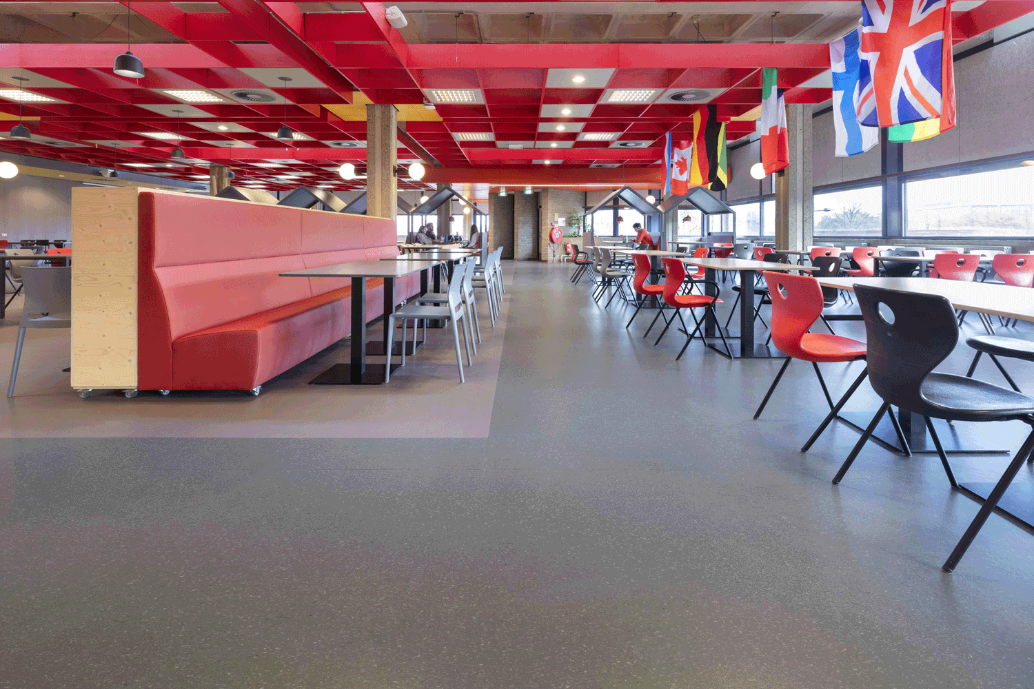 dining hall CO2-neutraal Marmoleum Forbo Flooring dining hall CO2-neutraal Marmoleum Forbo Flooring