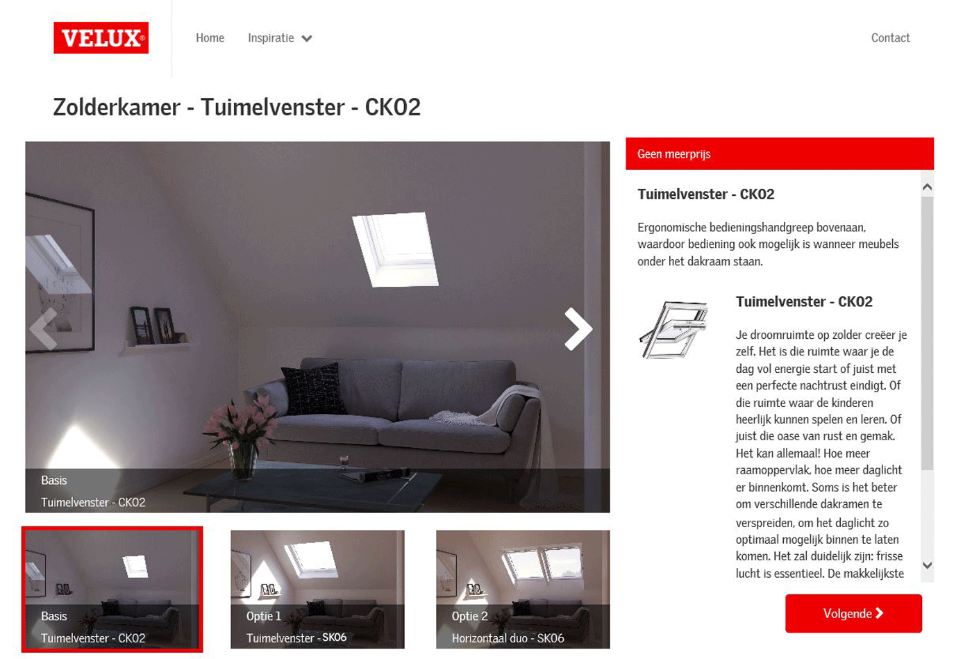 Velux meerwerkoptietool basis Velux meerwerkoptietool basis