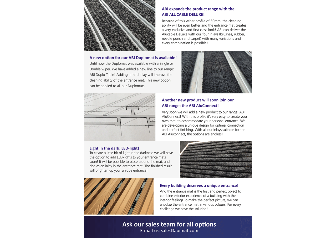 Abimat nieuw assortiment Abimat nieuw assortiment