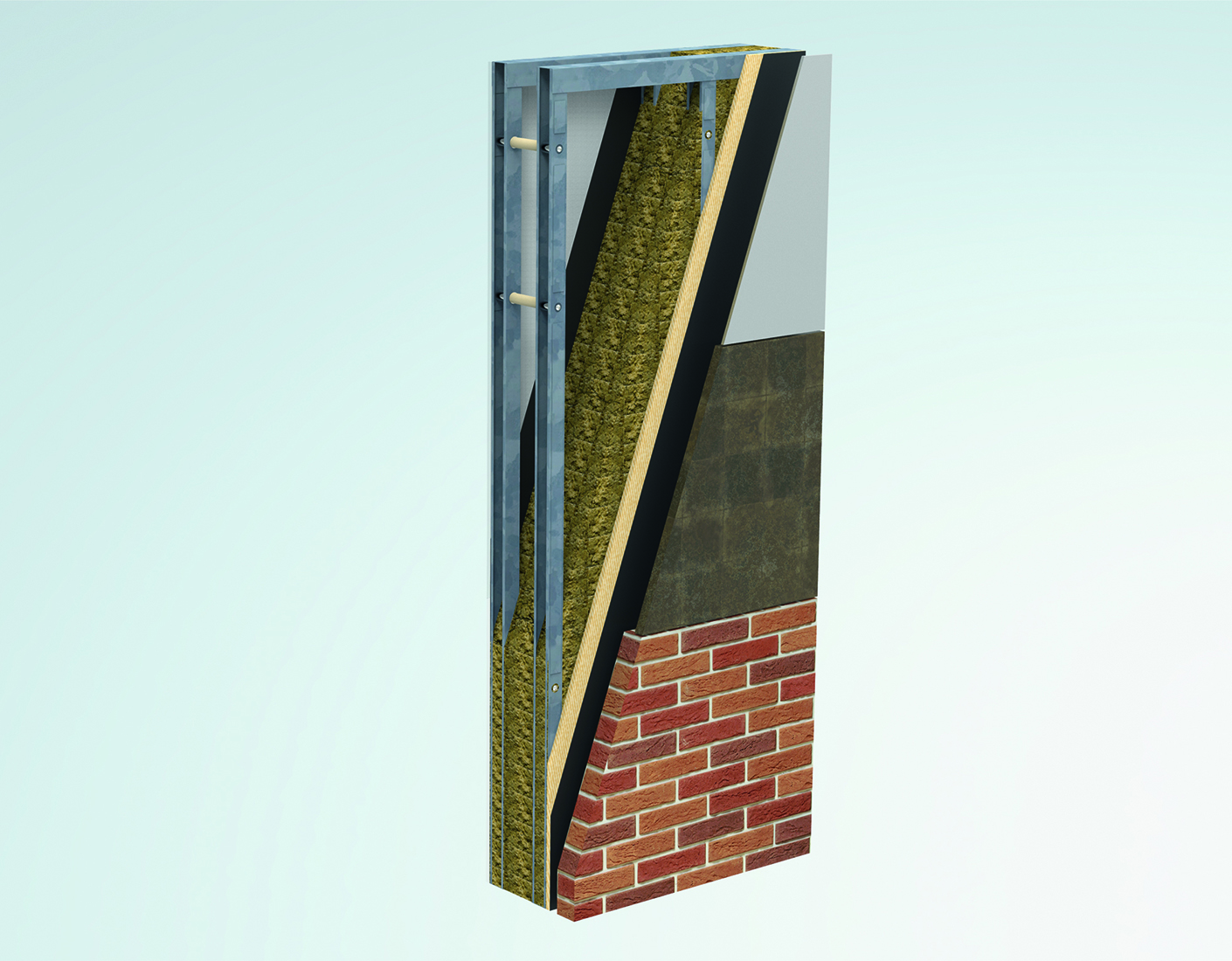 ThermoFrame® gevelelement met Isolink® koppelankers voorkomt grote koudebruggen in de gevel ThermoFrame® gevelelement met Isolink® koppelankers voorkomt grote koudebruggen in de gevel