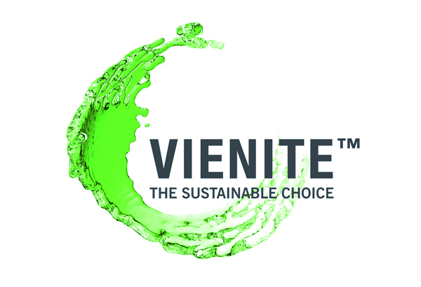 Vienite is een nieuw op polymeer gebaseerd materiaal dat gerecycled glas bevat