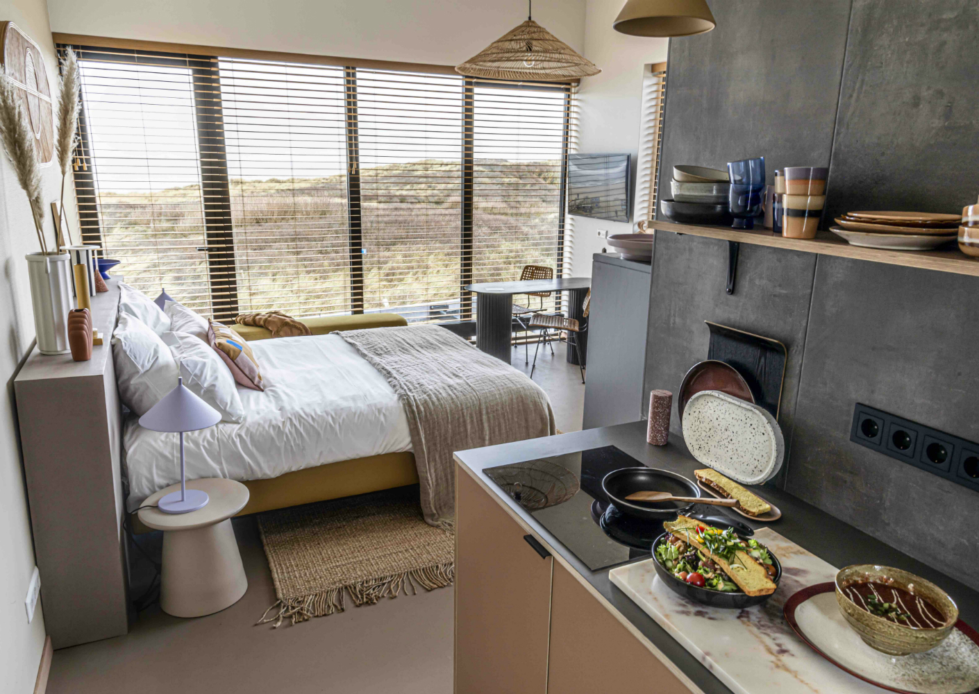 Hotelkamer Zoomers met CO2-neutraal Marmoleumvloer Forbo Flooring Hotelkamer Zoomers met CO2-neutraal Marmoleumvloer Forbo Flooring