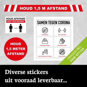 Veldhuizen Grafisch Effect - anti corona stickers