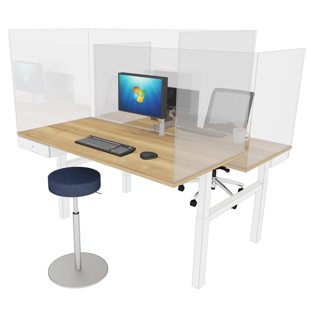 Anti-corona afscheidingsbox kunststof Anti-corona afscheidingsbox kunststof