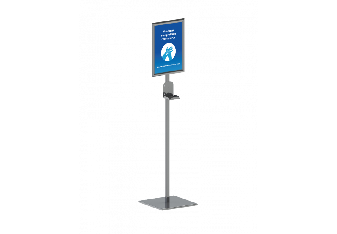 Standaard voor handgeldispenser met infobord