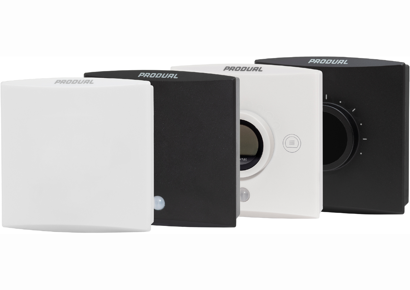Draadloos Produal Proxima meetsysteem uitgebreid met batterijgevoede CO2-transmitter en geavanceerde bedienknop Draadloos Produal Proxima meetsysteem uitgebreid met batterijgevoede CO2-transmitter en geavanceerde bedienknop