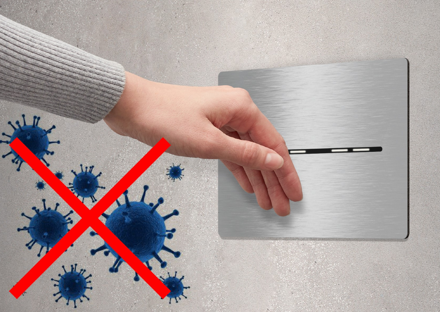 Aanraakvrije bediening voor toiletspoeling 