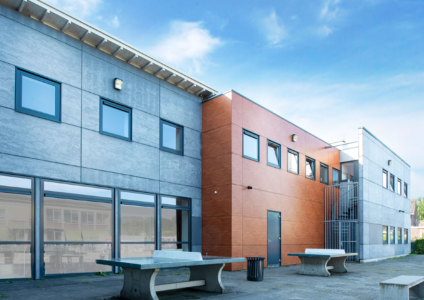 Cembrit: speelse gevelplaten met kleurrijke patronen