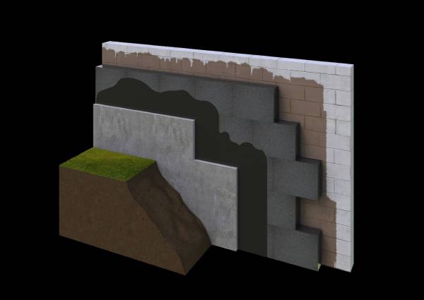 Opbouw ondergronds isolatiepakket met FOAMGLAS®-isolatie 