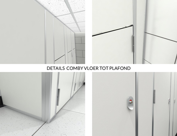 Details Comby sanitaire cabine vloer tot plafond 2