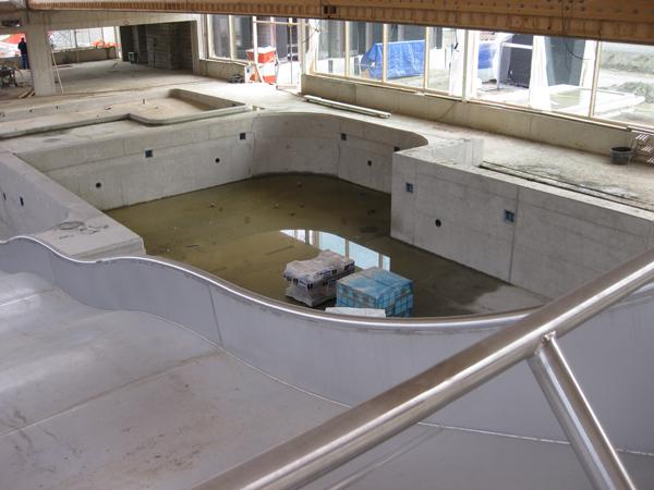 Mebin Ecocrete 100 milieuvriendelijke betonmortel met betongranulaat: de Geusselt zwembad