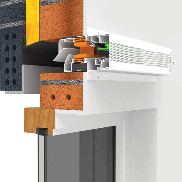 Brandwerend geluiddempend ventilatierooster FireMax EW 90 ‘ZR’ voor “onzichtbare” plaatsing