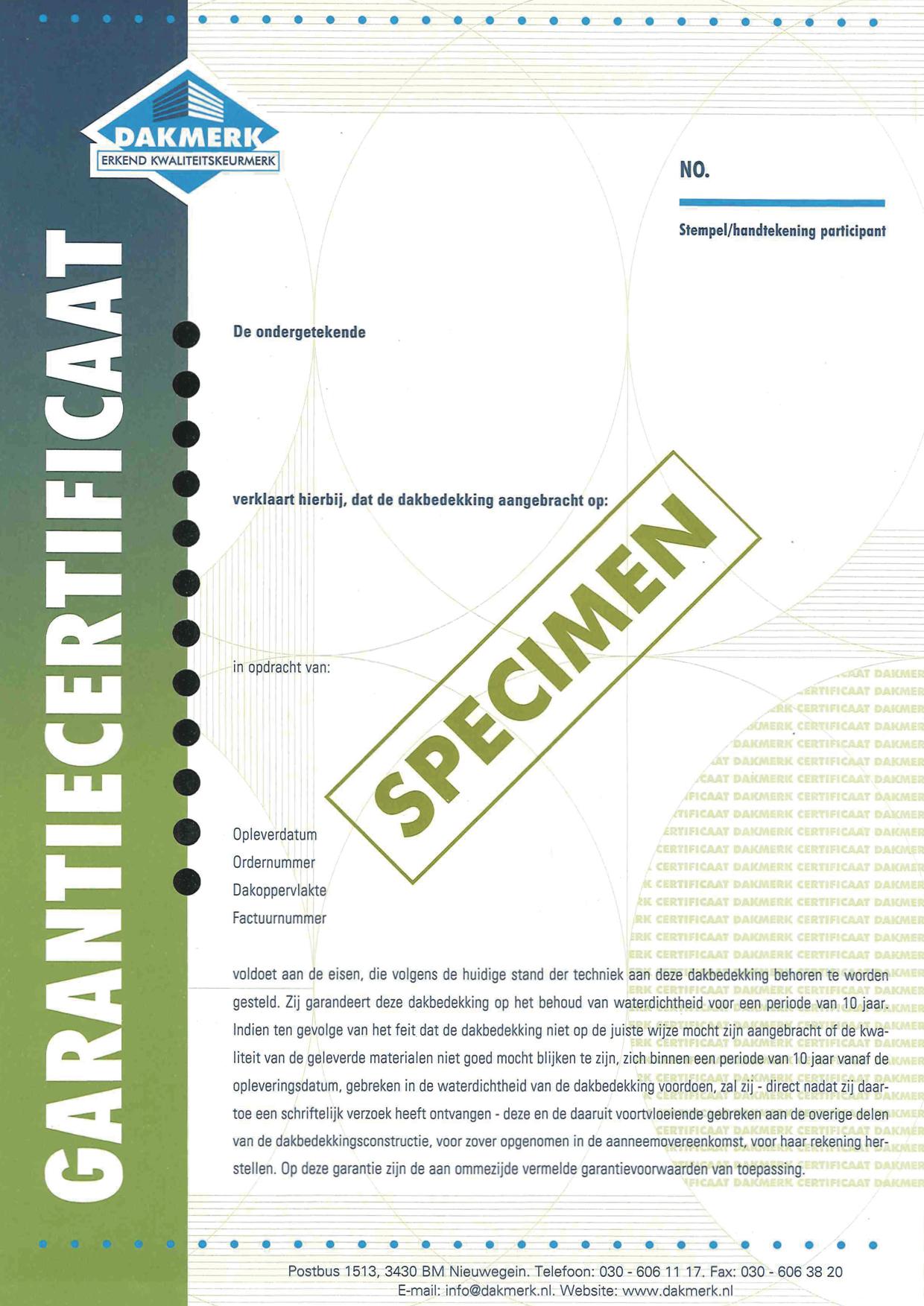 DAKMERK Certificaat: Keurmerk voor dakbedekkingsbedrijven
