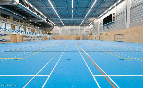 Descol-Sika Pulastic sportvloer sportcomplex Willem Alexander