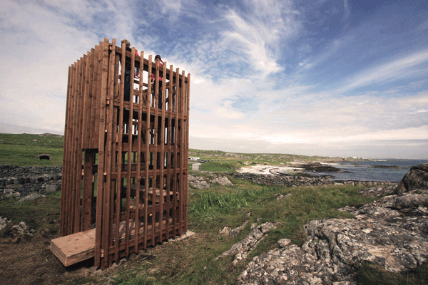Uitkijktoren van WaxedWood Bruin - verduurzaamd hout met een natuurlijke bruine uitstraling