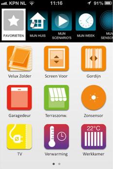 Somfy iPhone interface
