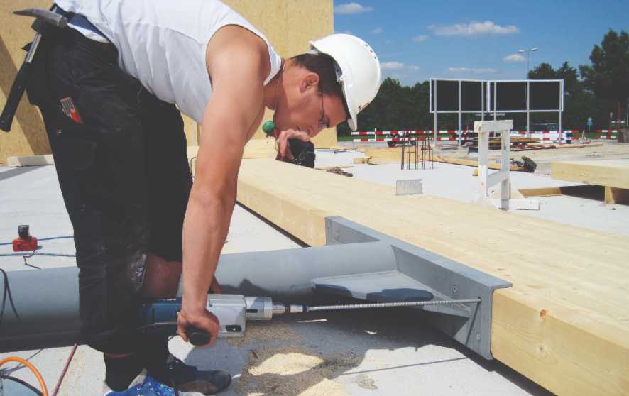 De Timber Connect voor de bevestiging van houten (vloer)balken op beton.