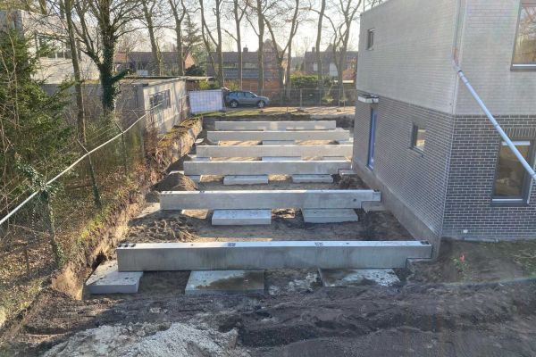 Betonnen balken voor prefab betonvloer