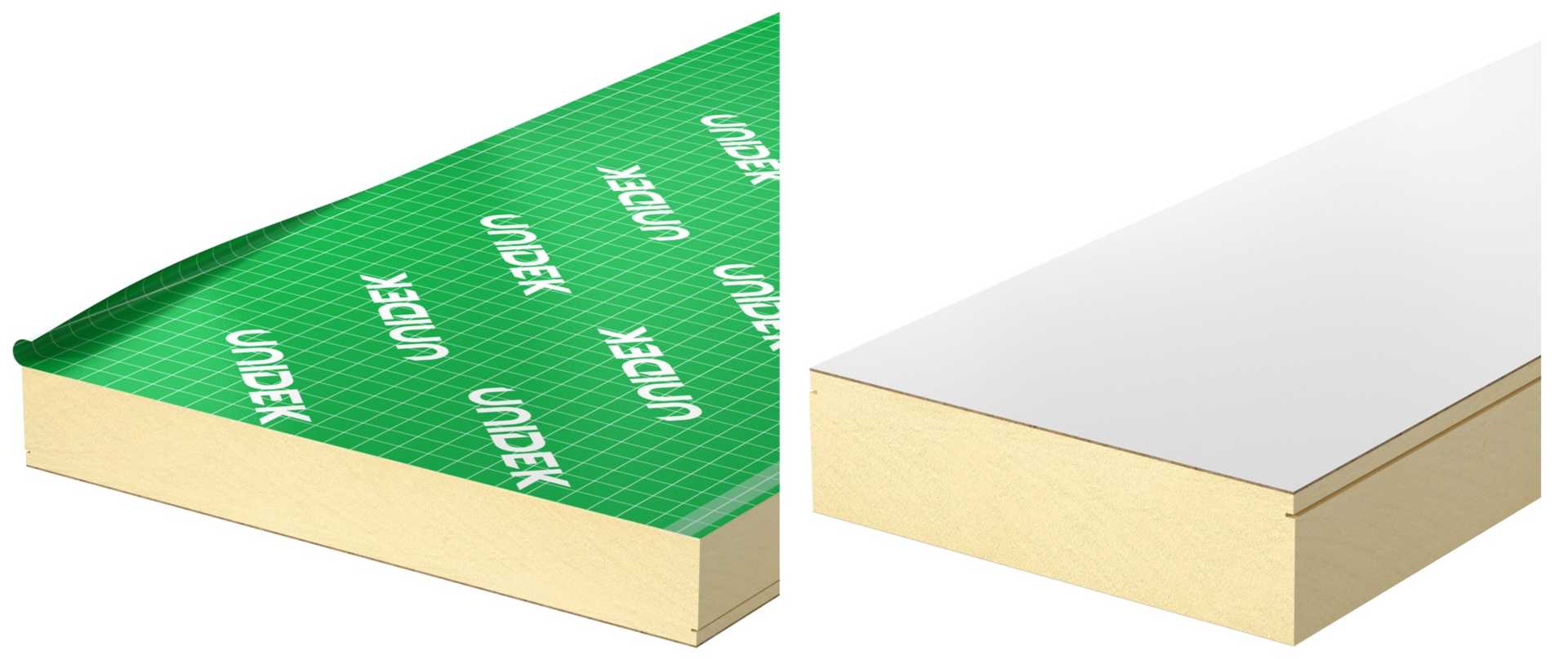 Unidek Sporen PIR + Unidek Reno Fast PIR Unidek dakisolatie vergelijking