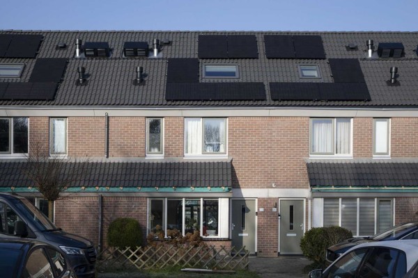 achterkant woningen Houten