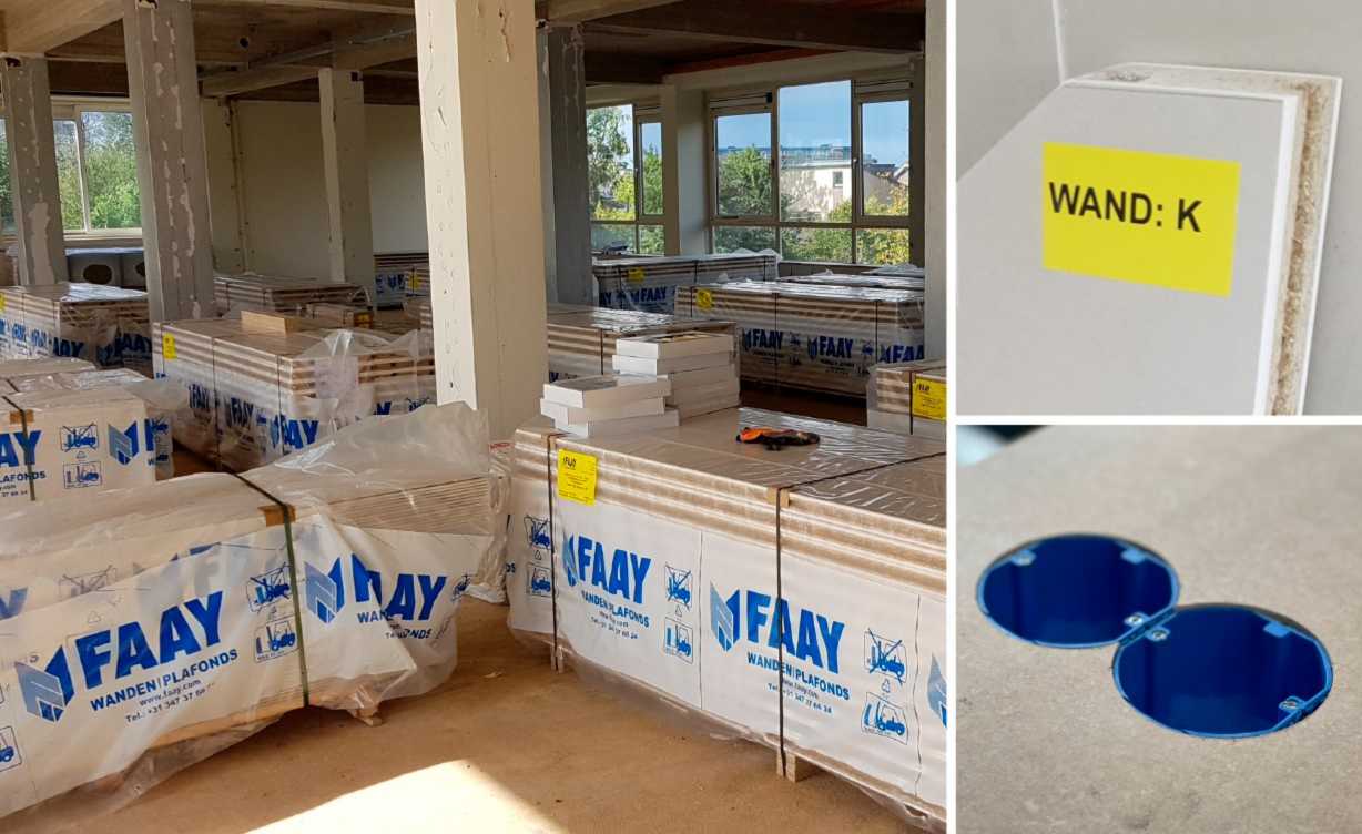 Faay op Maat prefab wanden Faay prefab wanden in verpakking