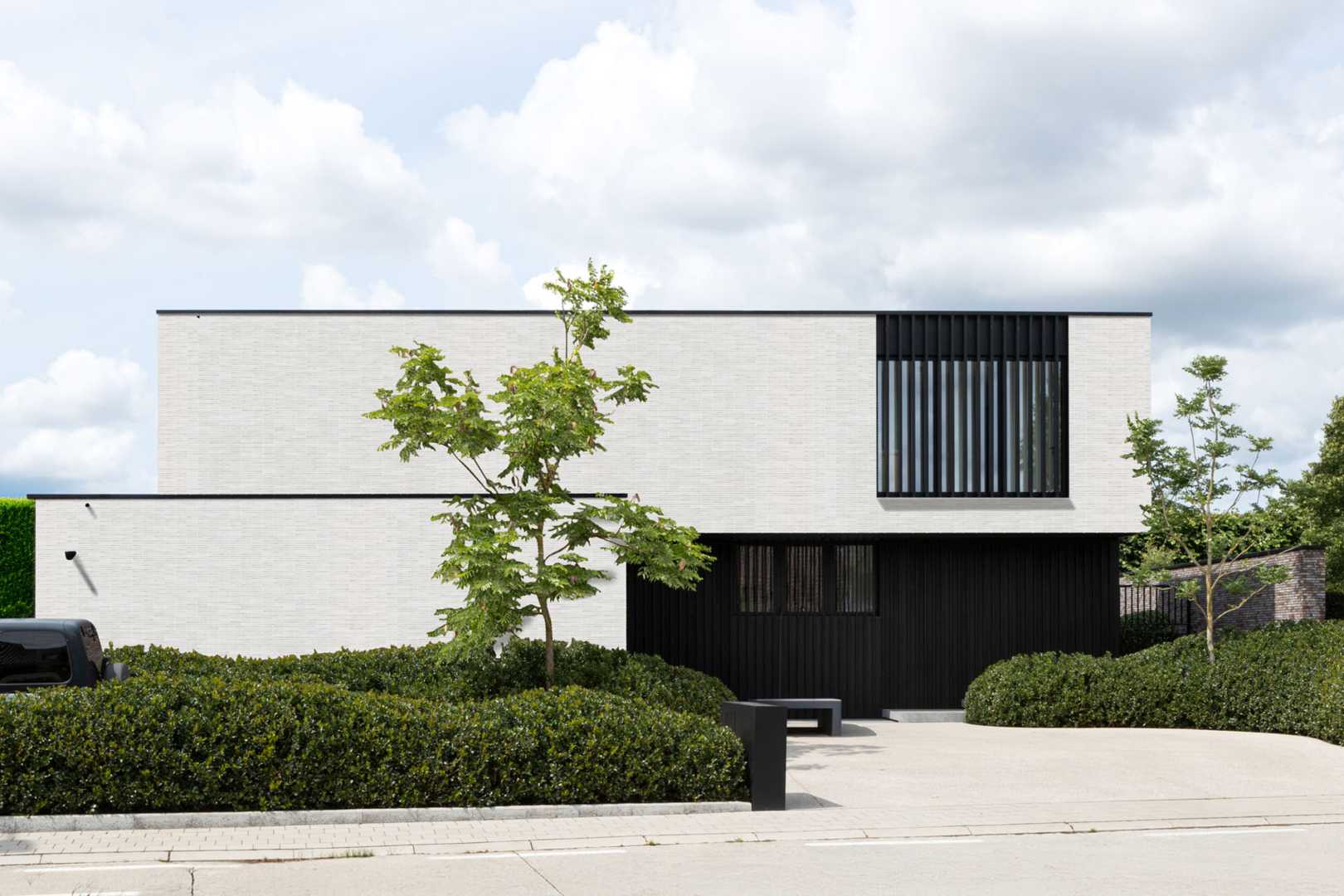 GeoCartello van MBI British White Gevel met witte bakstenen
