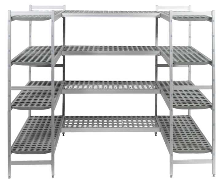 U configuratie van Fermostock 6611 Metalen opbergrek in u opstelling