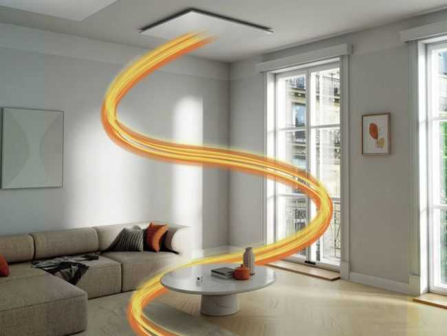 ETHERMA Smartcube Lavabasic White woonkamer met ventilatie
