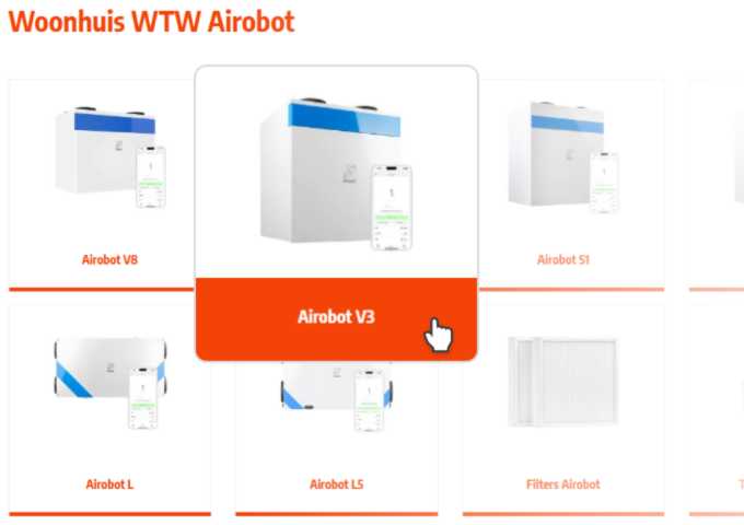 overzicht Woonhuis WTW Airobot
