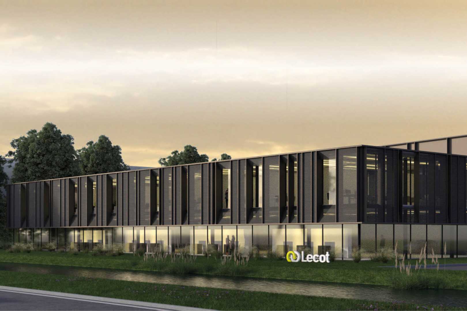 Lecot nieuwbouw in Breda Lecot gevel bij ondergaande zon