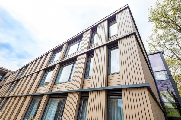 Gevelbekleding van vezelcementplaten