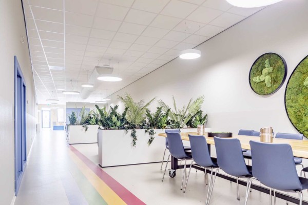 Moderne, lichte gemeenschappelijke ruimte