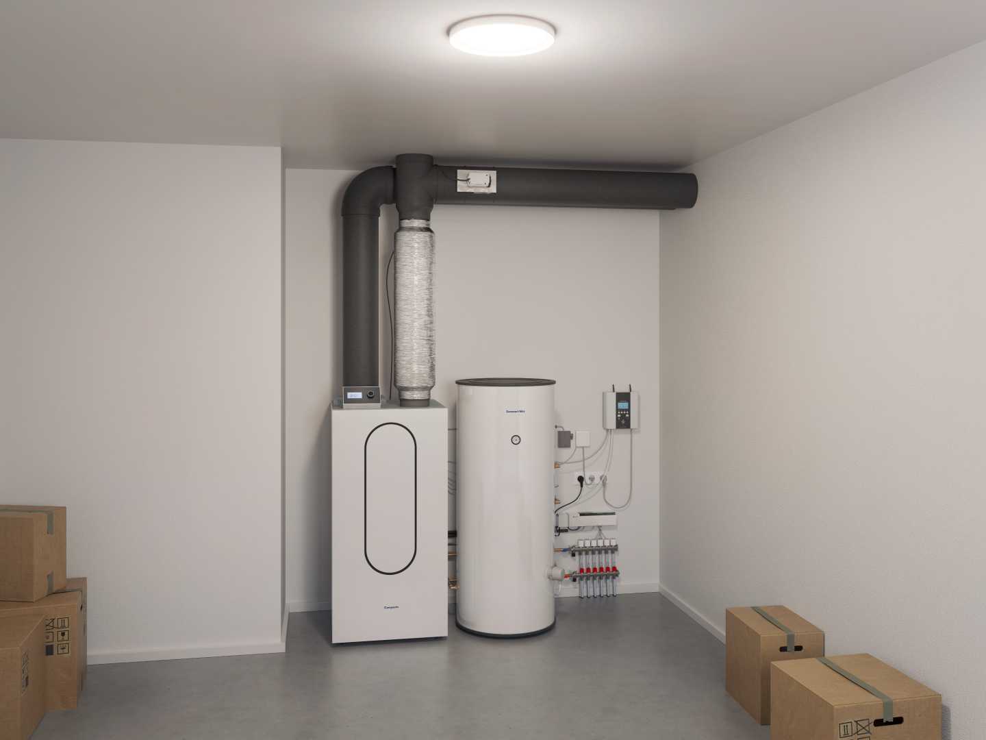 Sunsmart Max gecombineerd met Modul-Air compacto zonneboiler