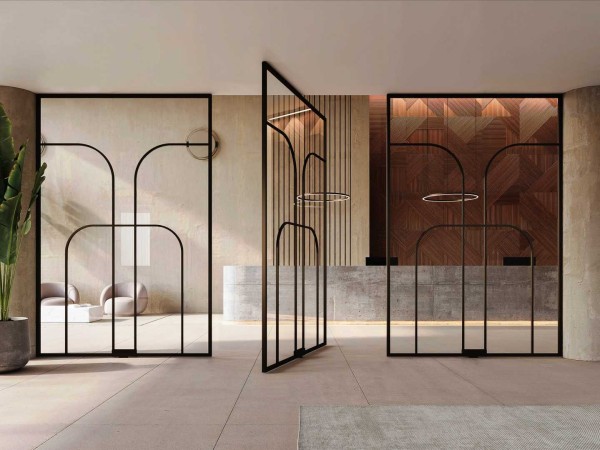 Decoratieve glaswand