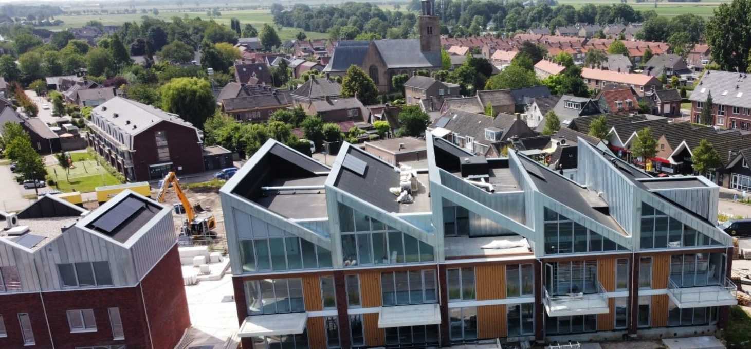Overzicht Streefkerk luchtfoto van Streefkerk