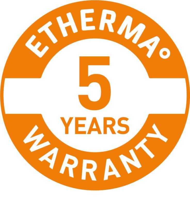 ETHERMA 5 years Warranty