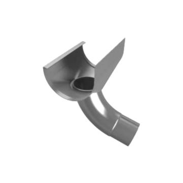 uitloop 70 mm met bocht 75 graden