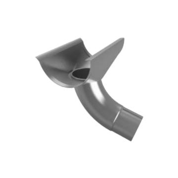 uitloop 70mm met bocht 75 graden