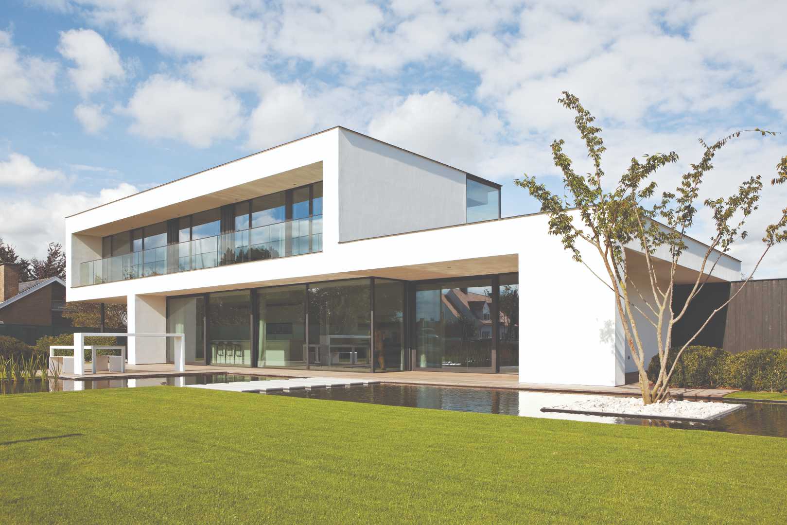 schuifpui met grote glasoppervlakten