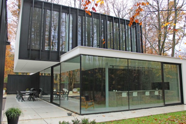 schuifpui met grote glasoppervlakten