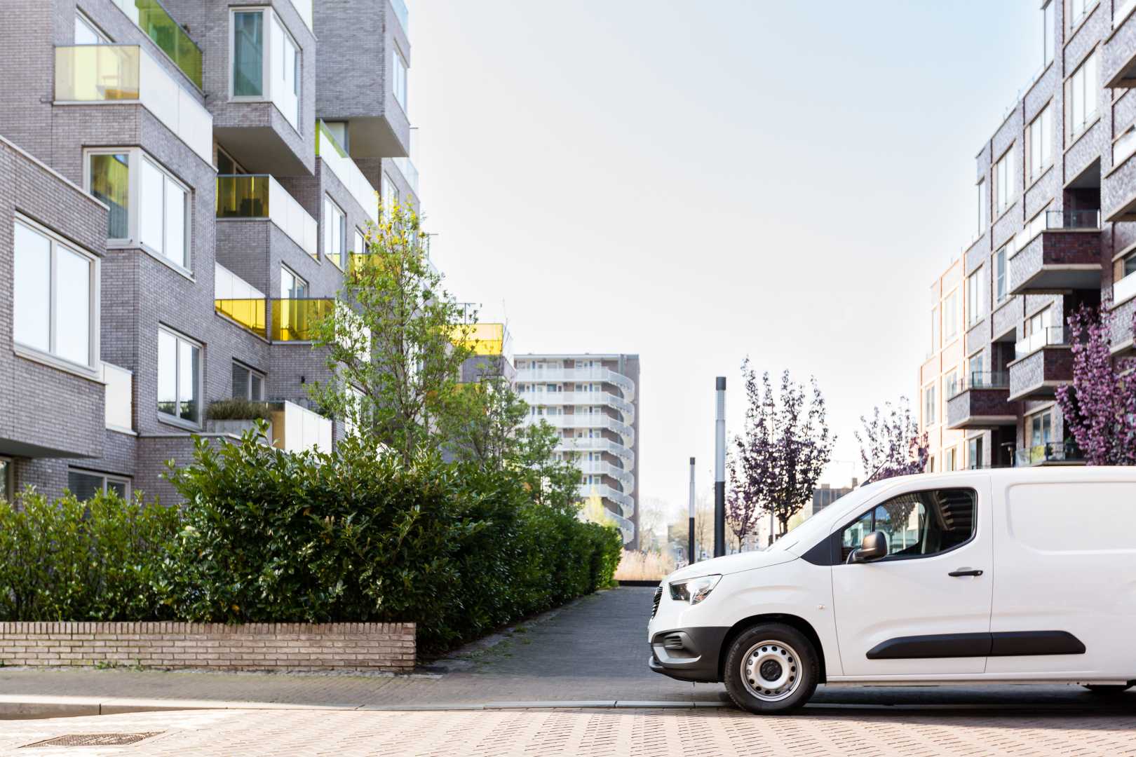 Bedrijfswagen voor appartementengebouwen