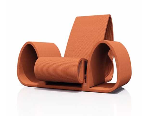 Meubels geprint in grijs, terracotta en mintgroen om buiten het mooiste effect te creëren Meubels geprint in grijs, terracotta en mintgroen om buiten het mooiste effect te creëren